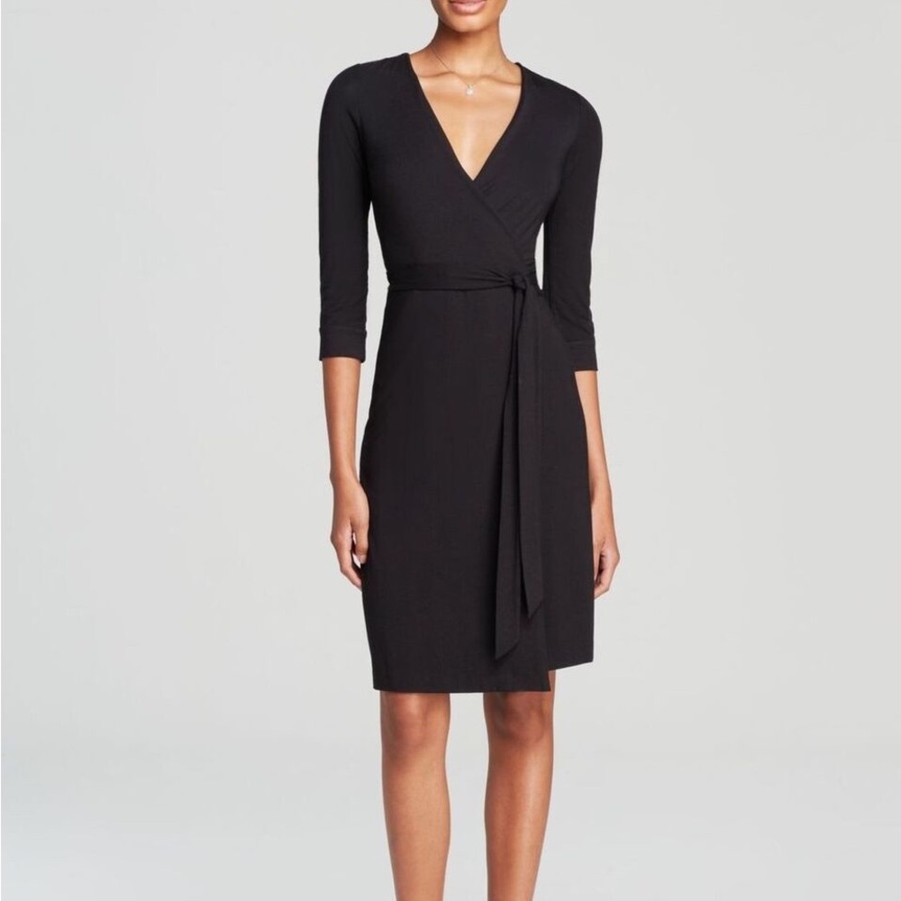 Diane Von Furstenberg Black Julian Wrap Dress DVF